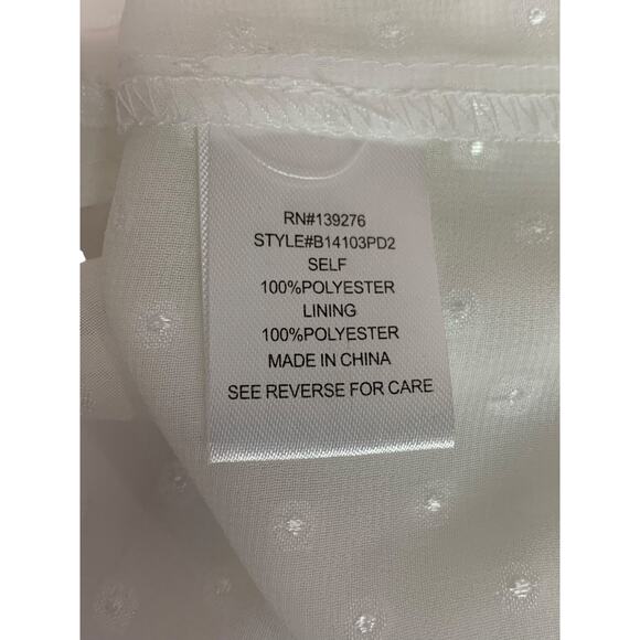 Large Black Rainn Womens Sheer White Sleeveless Blouse Lace - Picture 9 of 9